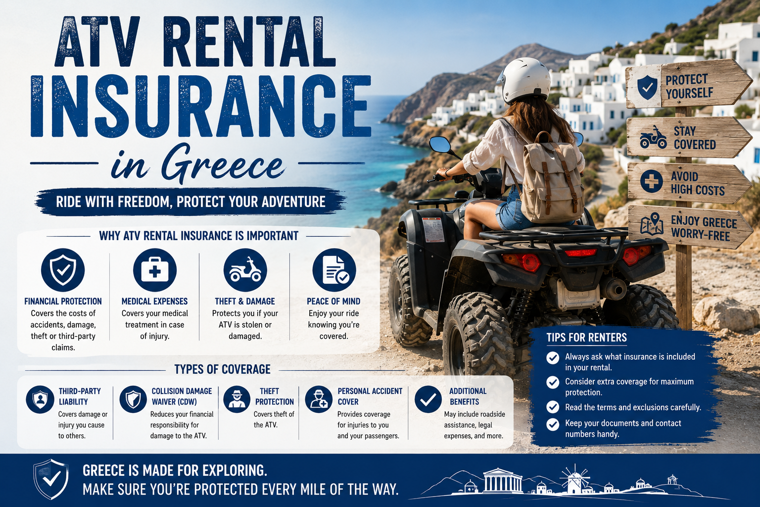 ATV rental in Crete for ATV Rental Insurance in Greece on a Cretan off-road route