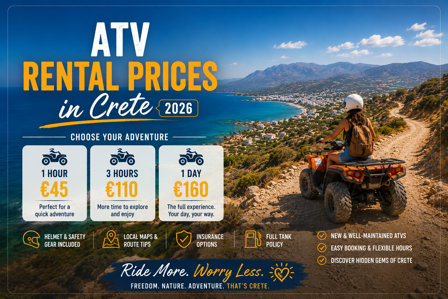 ATV rental in Crete for ATV Rental Prices in Crete 2026 on a Cretan off-road route