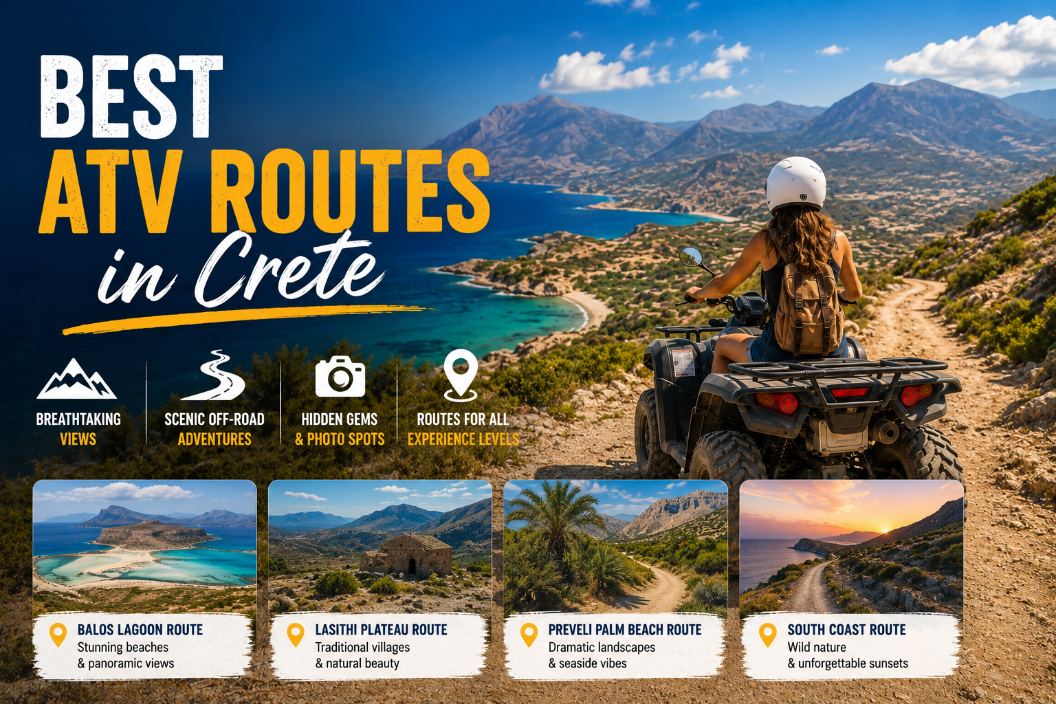 ATV rental in Crete for Best ATV Routes in Crete on a Cretan off-road route