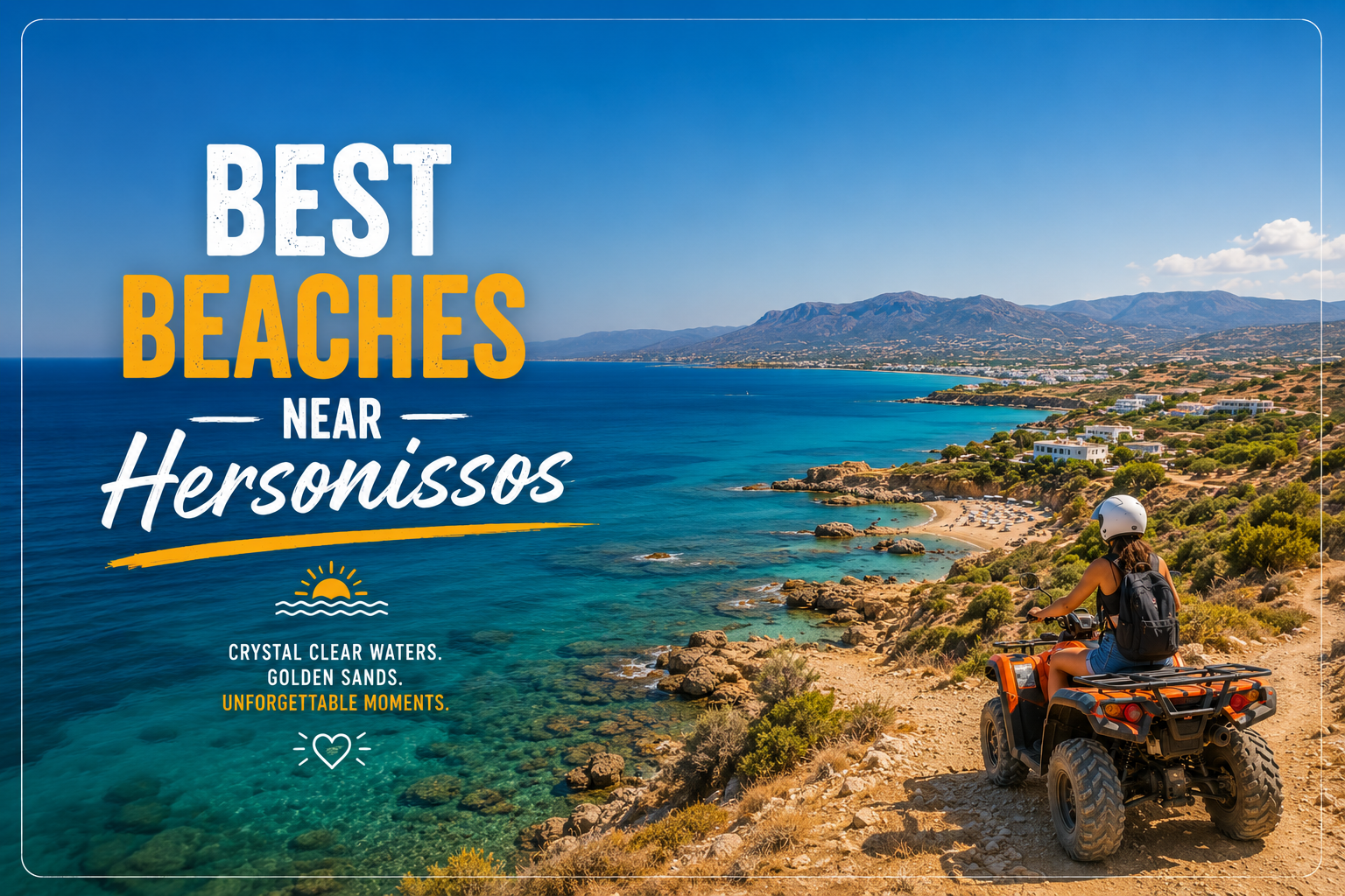 quad rental near Hersonissos, Crete for Best Beaches Near Hersonissos on a Cretan off-road route