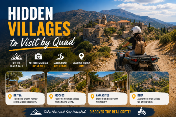 quad rental in Crete for Hidden Villages to Visit by Quad on a Cretan off-road route