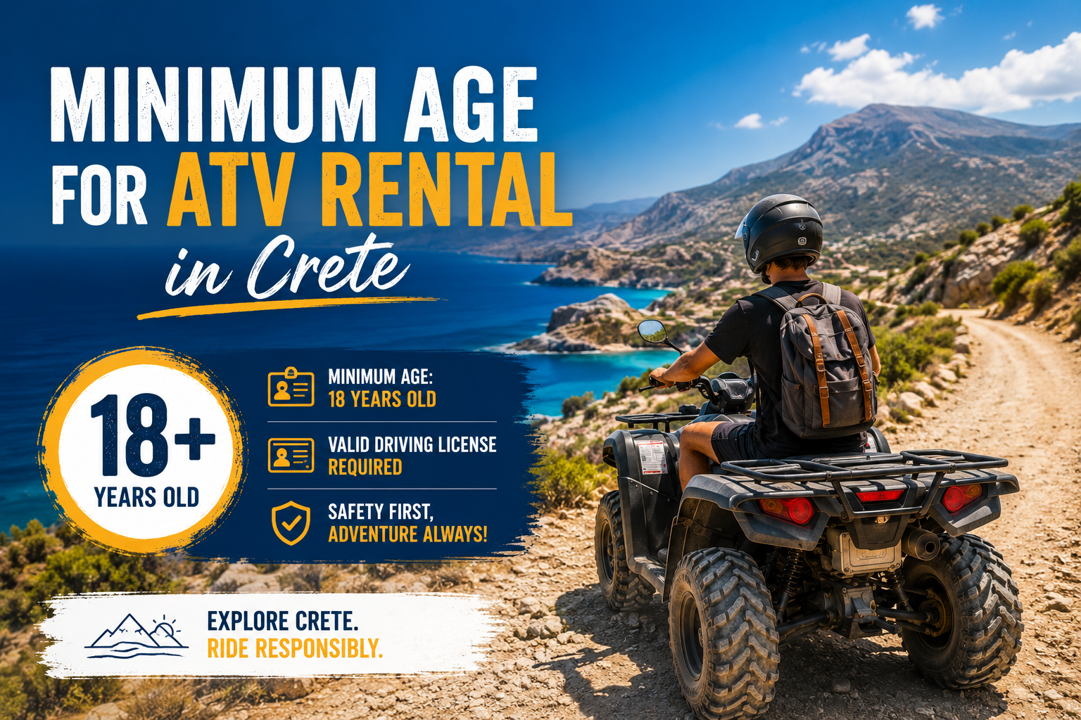 ATV rental in Crete for Minimum Age for ATV Rental in Crete on a Cretan off-road route